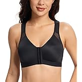 Lemorosy Women's Full Coverage Front Closure Posture Back Unpadded Wirefree Everyday Bra -Comfort and Double Support