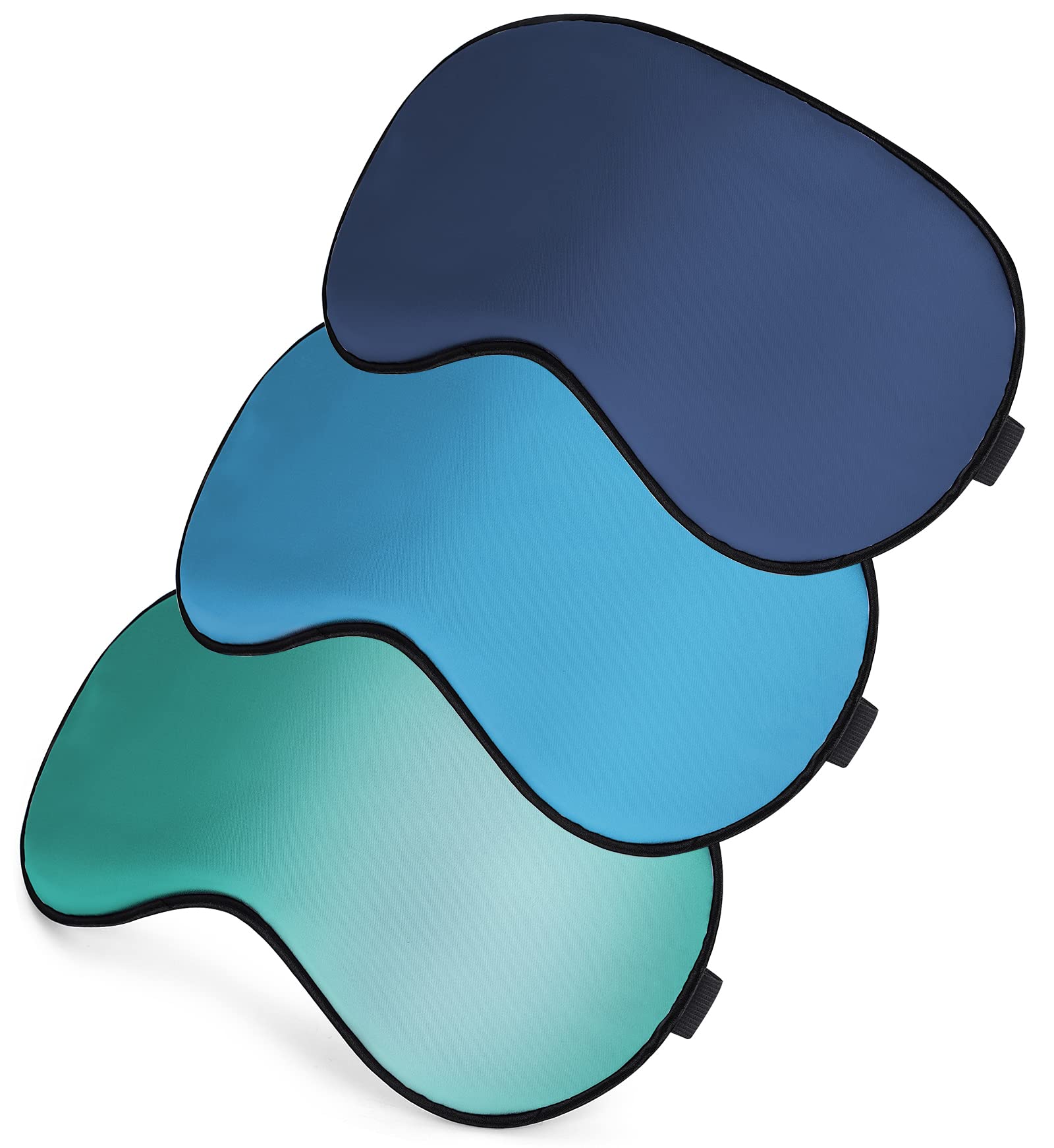 Sleep Mask, Super Soft Eye Masks with Adjustable Strap, Lightweight Comfortable Blindfold, Perfect Blocks Light for Men Women (Net red Green, Dark Green, Navy Blue)