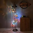 Asylove Turkish Lamp 9 Globe Mosaic Floor Lamp, Mosaic Standing Lamp, Moroccan Lamps, Floor Lamp for Decorative Home Designs Offer 5 inch Globe - Total Height 70 inch (Mix)