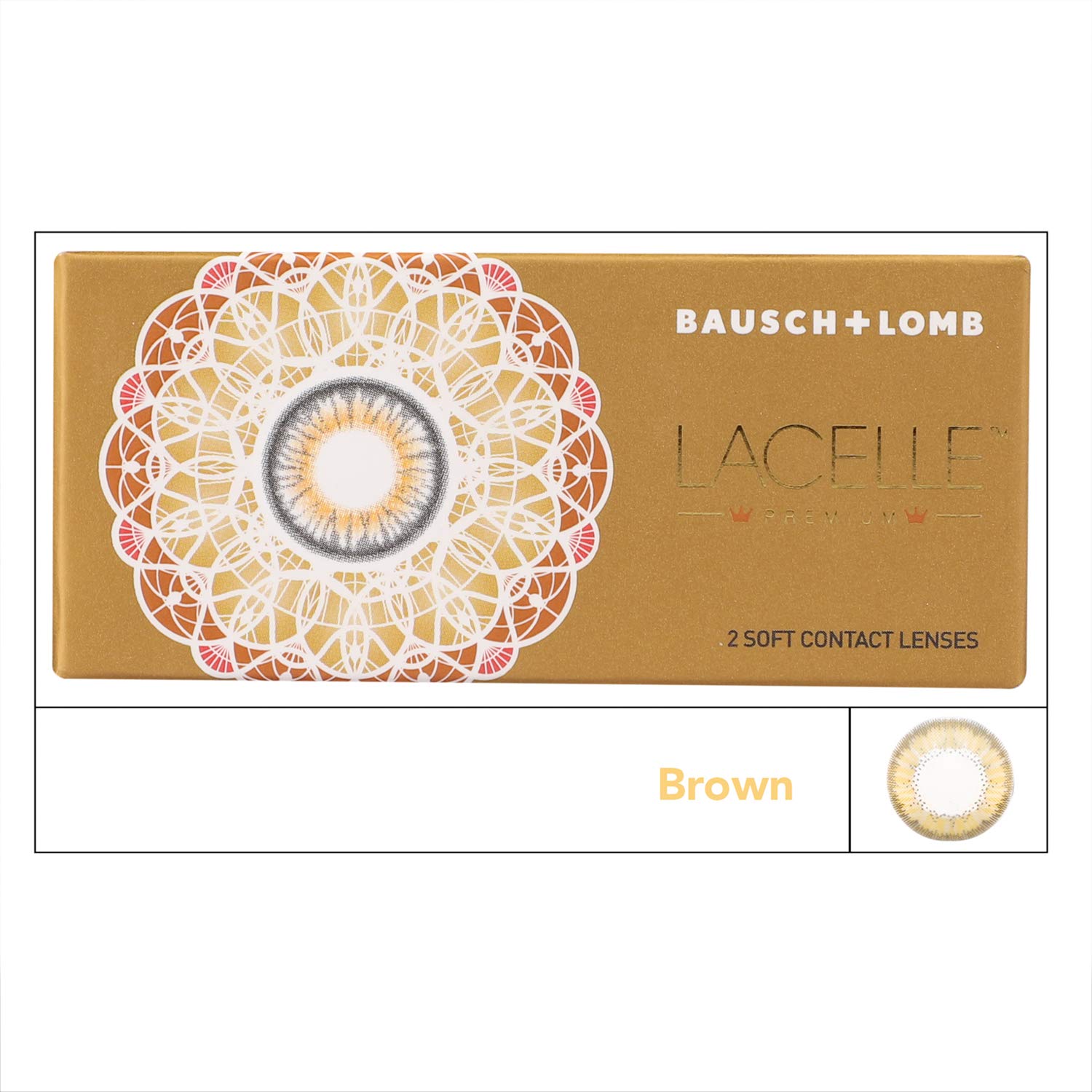 Buy Bausch & Lomb Lacelle Premium Contact Lens 2 Pieces (1, Brown