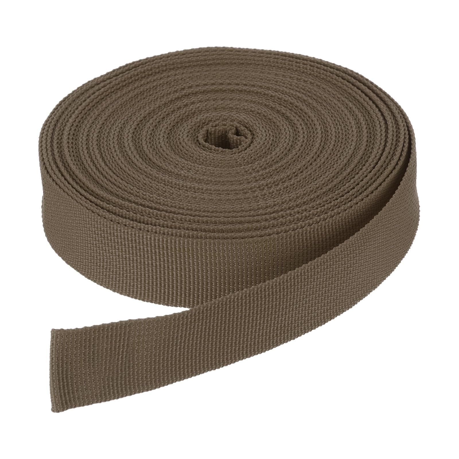 DMiotech 10 Yard x 1 Inch Width Nylon Webbing Strap Poly Flat Webbing Strapping for DIY Craft Backpack Strapping, Sewing, Outdoor Gear Repair, Dark Brown