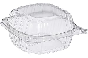 DART C53PST1 OPS 5 in Clear Hinged Container, 5.3 X 5.4 in (Case of 500)