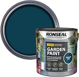 Ronseal Garden Paint Midnight Blue 2.5 Litre GPMB25L Rainproof 1h