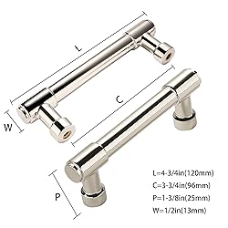 ZAUYX Solid Heavy Duty Jasper Pulls 2 Pack Polished