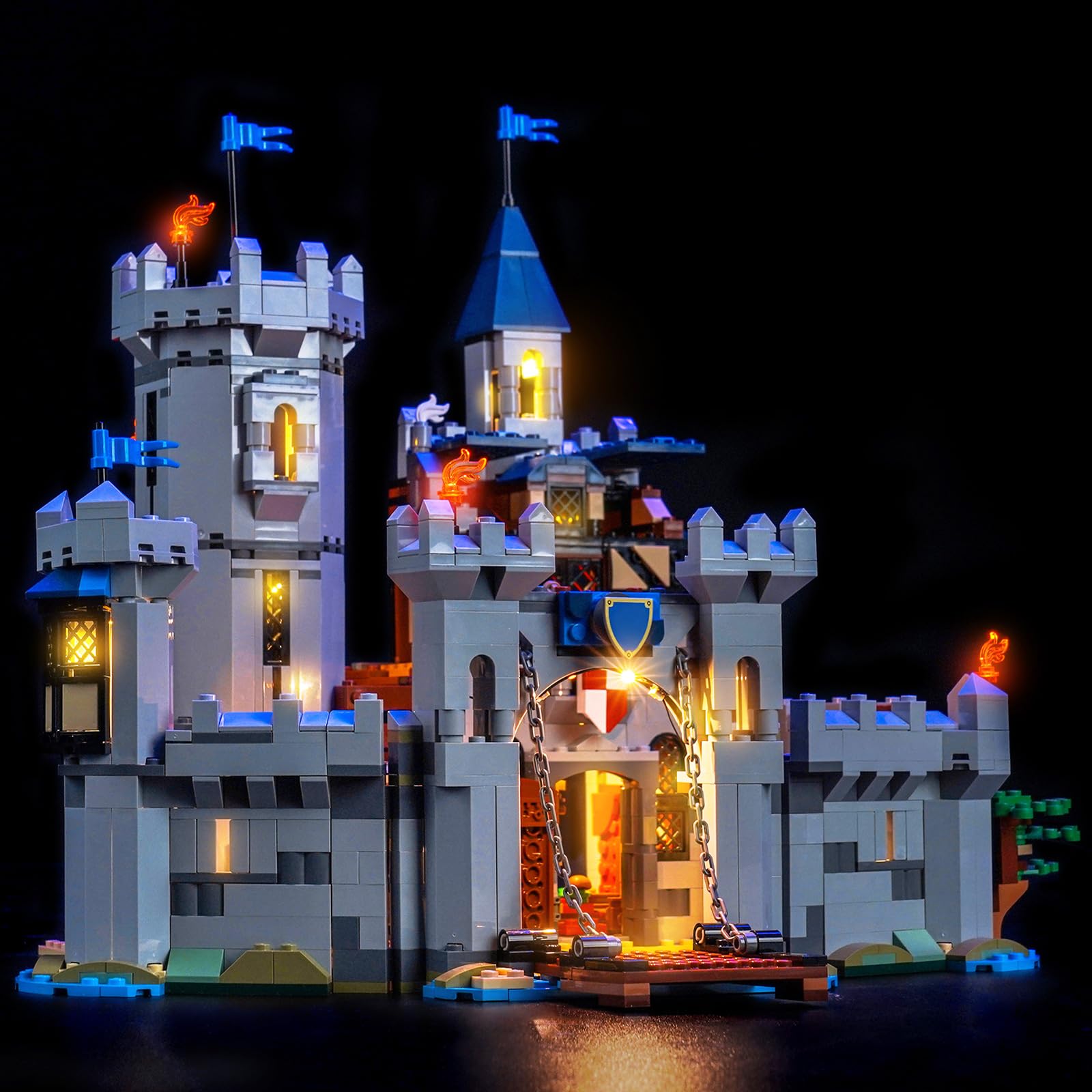 Light Kit Compatible with Lego 31168 Medieval Horse Knight Castle (No Model), Decoration Lighting Set Compatible with Lego Medieval Horse Knight Castle Building Blocks Model