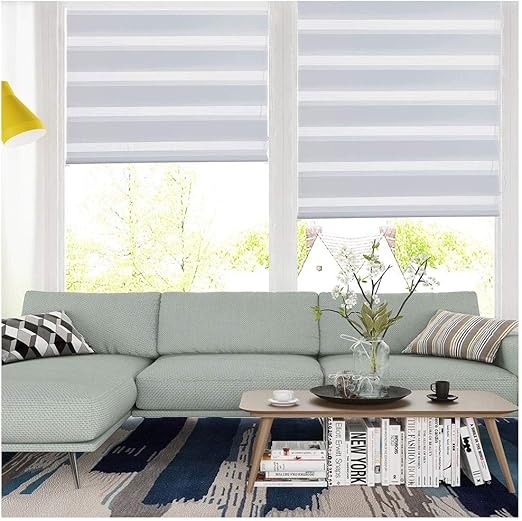 Amazon Com Luckup Horizontal Window Shade Blind Zebra Dual Roller