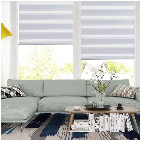 Luckup Easy Fix Zebra Roller Blind Day And Night Blinds Curtains
