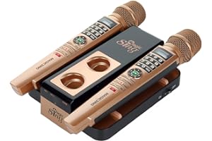 Magic Sing E5+ 5145 Tagalog English Songs/WiFi Karaoke Two Wireless Mics 12K English +1 Year Subscription for Tagalog Hindi Spanish Russian Vietnamese Japanese Korean Songs & More..