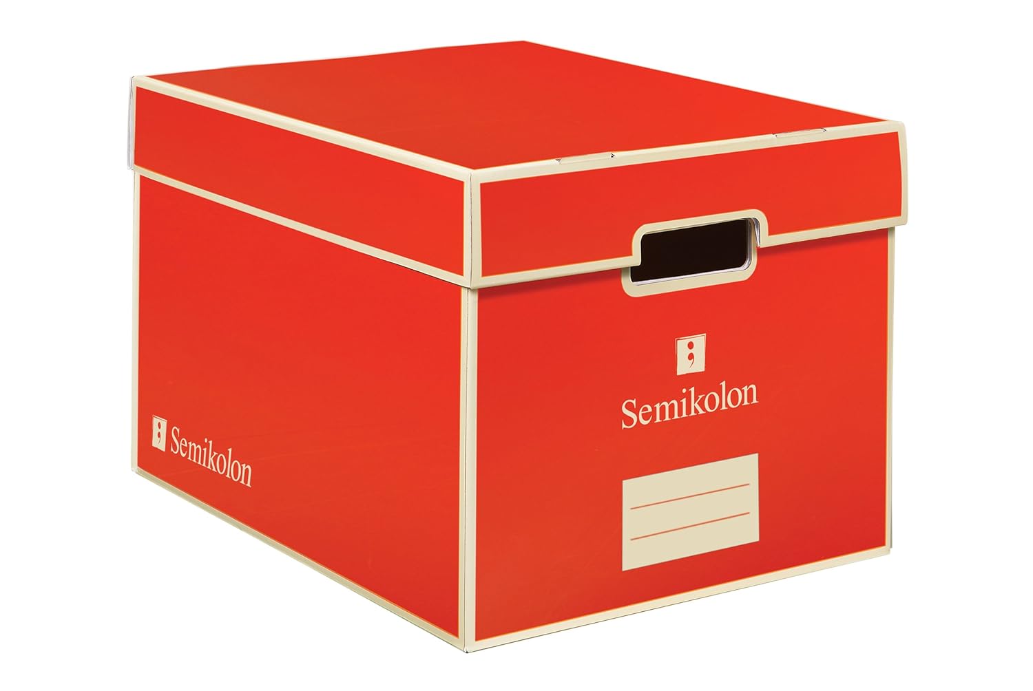 Semikolon Bankers Storage File Box, Orange Banker S Boxes Office Products