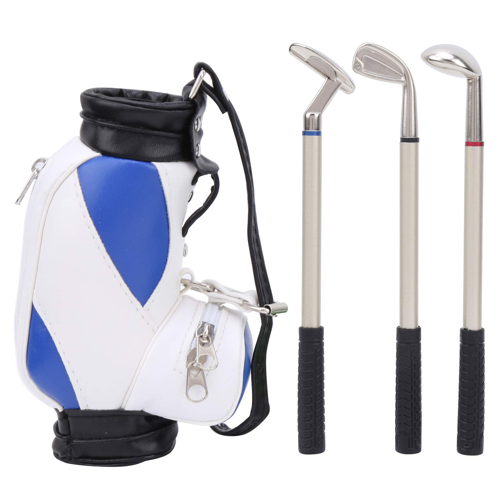 Keenso Mini Pens Holder, Novelty Desk Bag Pen Holder with Club Pens for Golfer Friends Fans(blue white) GolfGolf Leisure Sports