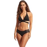Seafolly Women's Multi Strap Hipster Full Coverage Bikini Bottom Swimsuit