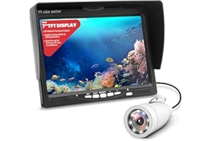 Pyle Ice Fishing Camera - 7" Portable Underwater Fishing Camera, 1000TVL Camera w/ 12pcs Infrared Lights & 50m Cable, Essenti