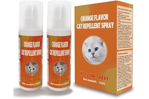 TLETTSTEINKLE Cat Deterrent Spray, Cat Repellent Spray Indoor, Cat Urination Deterrent Keep Cats Away, Cat Scratch Deterrent Spray Training Aid Indoor and Outdoor for Furniture, Sofas, Rugs, Curtain (2 * 100ML)