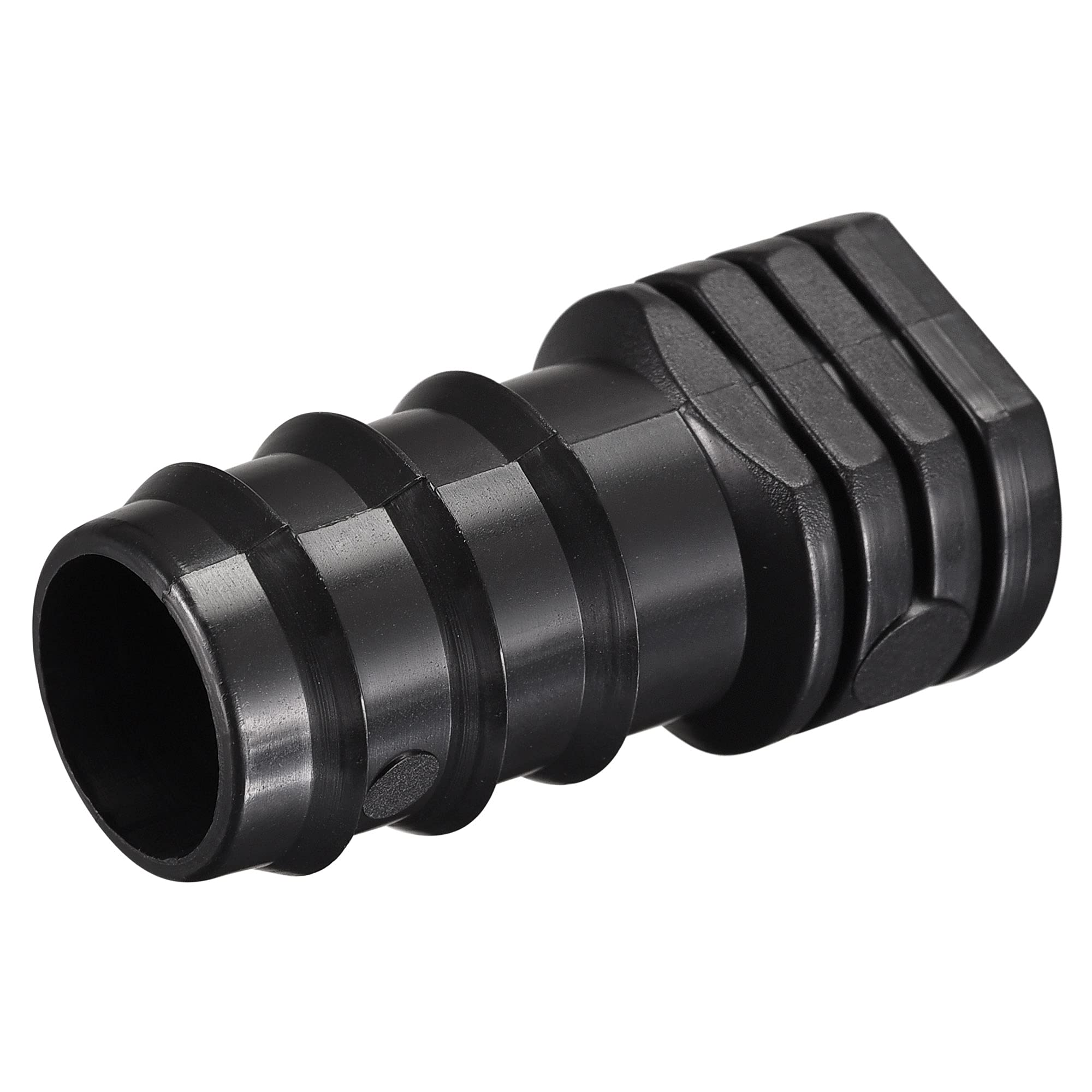 sourcing map Irrigation Fittings End Stoppers 24.5mm Barbed 54mm x 27mm for 21mm-24mm ID Tubing (Black, Pack of 10)