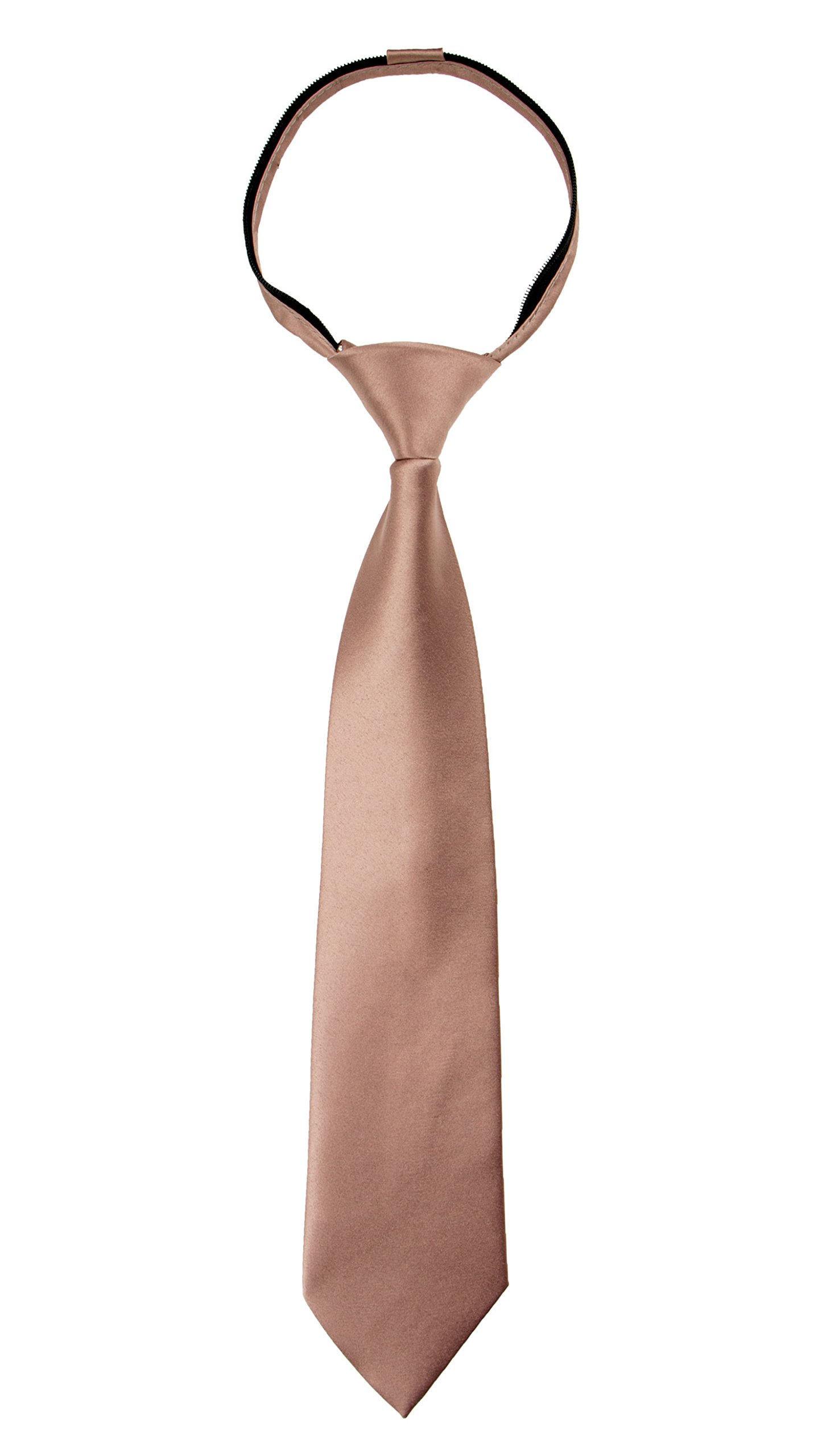 Spring Notion Boys' Satin Zipper Necktie Pink