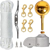 Amazon.com : NQ Flagpole Hardware Repair Parts Kit-50 Feet Halyard ...