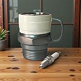 FirFiltr Spark Plug Mug Stainless Steel Cup,Personalized Coffee Mug with Insulated Handle,Perfect for Car Lovers Gifts,Mechanics, Birthday, Christmas,Living room decoration as a work of art