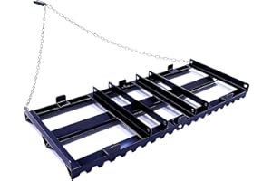 Plorvia Drag Harrow Driveway Grader 4FT, Specially Designed for Smooth and Even Leveling, Tow Behind with Chain for ATV, UTV,