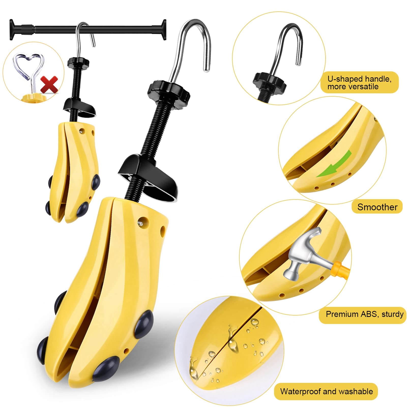 eachway Shoe Stretcher Shoe Trees,Adjustable Length & Width for Men and Women(for Men's Size Us 10-13.5)