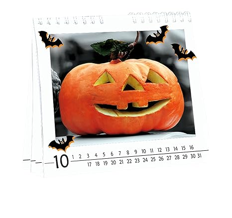 URSUS Bastelkalender immerwährend, Wand- und Tischkalender weiß 14x16,5cm