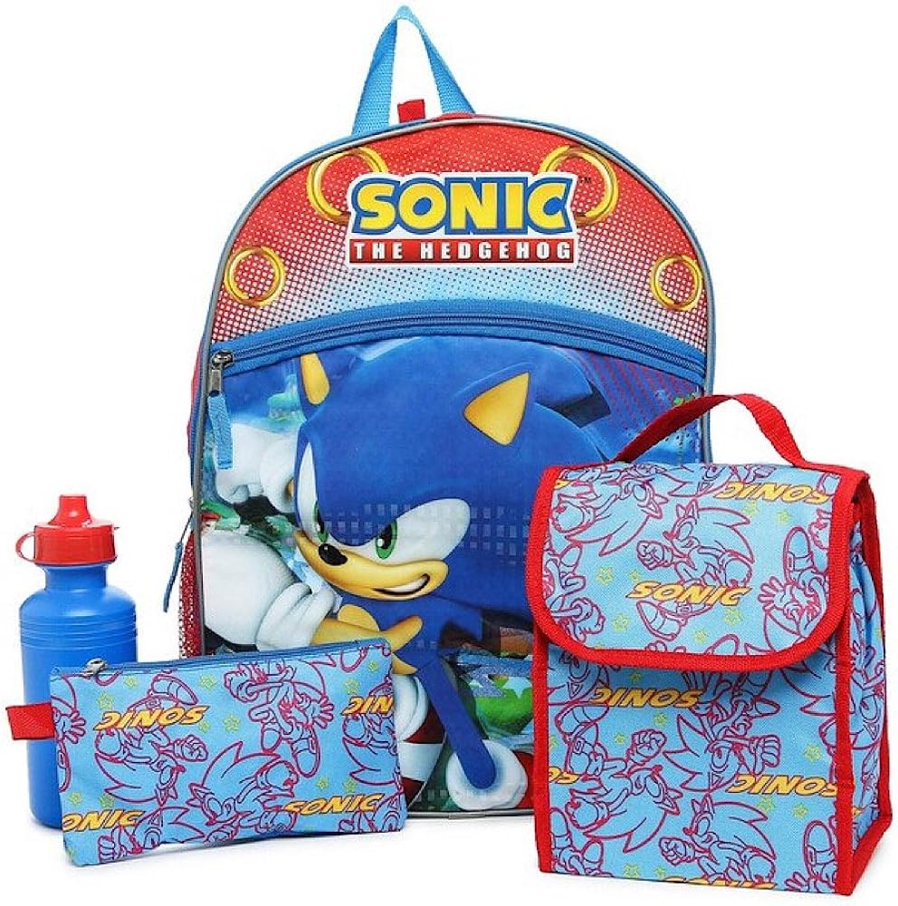 sonic the hedgehog backpack and lunchbox