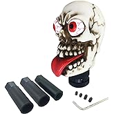 Arenbel Skull Car Knob Lever Shifter Funny Big Eye Skeleton Gear Stick Shift Handle Replacement Fit Most Manual Auto Vehicles, Beige