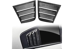 TENGBASE for Dodge Charger 2011-2023 2024 Side Window Shades Cover Blinds, Dodge Charger Window Louver ABS Carbon Fiber (2Pack)