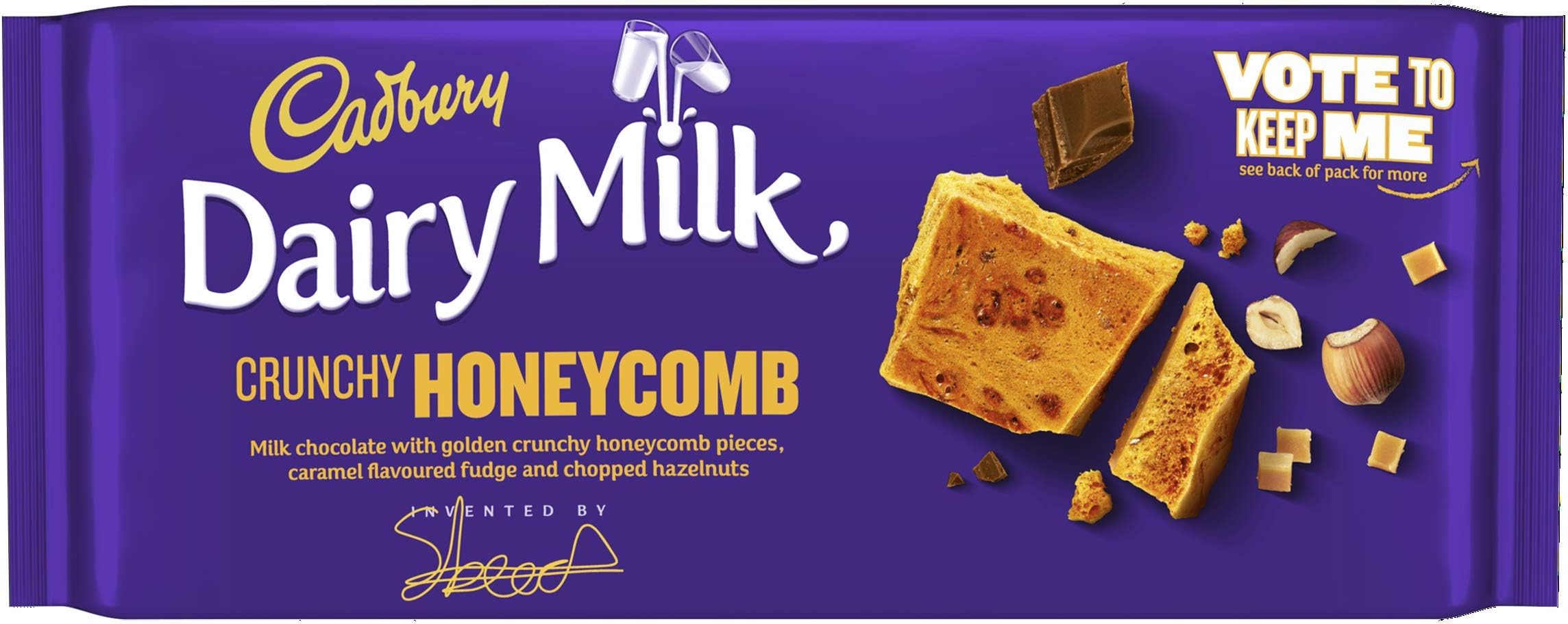 Cadbury Dairy Milk Crunchy Honeycomb Chocolate Bar 105g