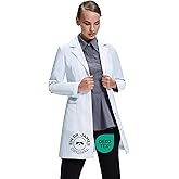 Dr. James Premium Lab Coat for Women, Hip Pockets, Tailored Fit, Concealed Snap Closing, 33" Length