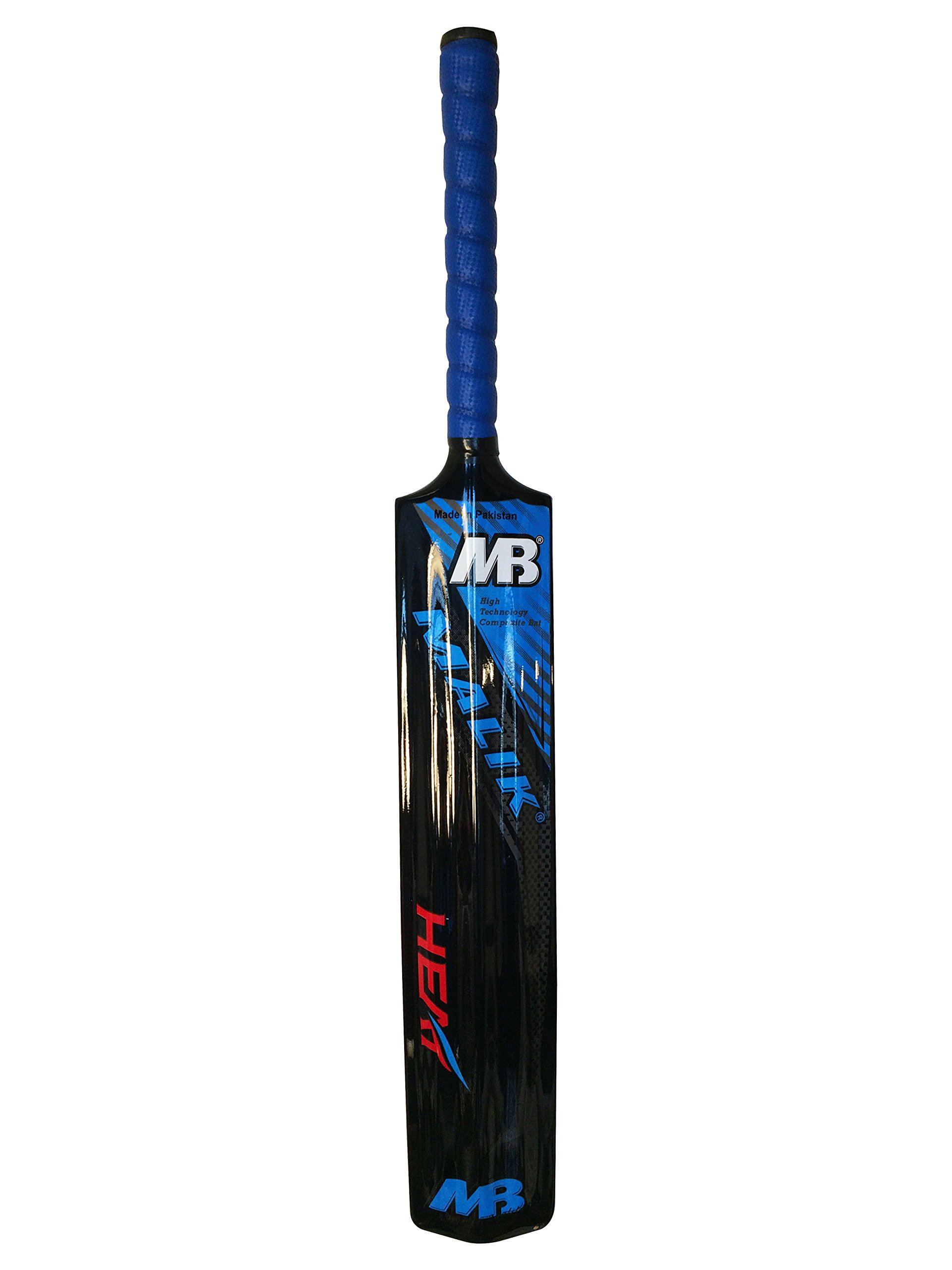 Malik Heat Fiber Glass Composite Black Tape Tennis Ball Cricket Bat