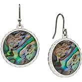 Lucky Brand Abalone Coin Drop Earring, Silver, One Size