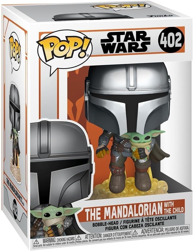 Funko Pop Star Wars Mandalorian Mando Flying With Jet Pack Vinyl Figure