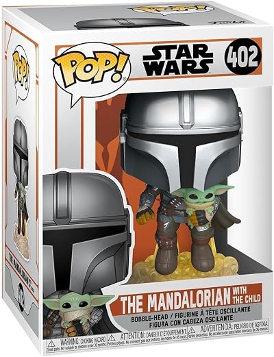 Funko Pop Star Wars Mandalorian Mando Flying With Jet Pack Vinyl Figure