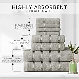 GC Gaveno Cavalia 8 Piece Towel Bale Set 450 GSM Silver 4F 2H 2B view 2