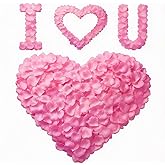 VKshop 1200 Pink Rose Petals - Artificial Fake Rose Flower Petals for Valentine's Day,Wedding Decorations, Romantic Proposal, Anniversary, Party, Aisle Decor, Flower Girl