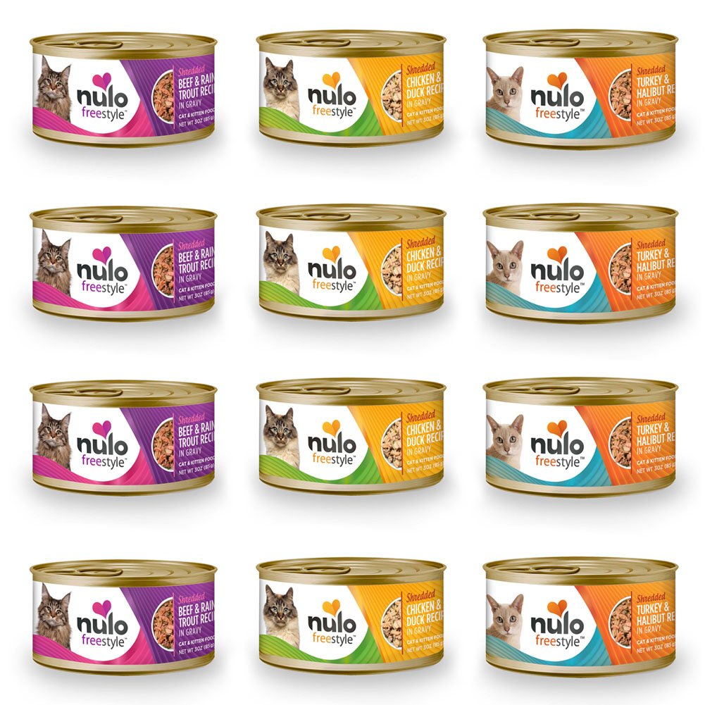 Buy Nulo Freestyle Shredded Canned Wet Cat Food Variety Bundle 3 oz