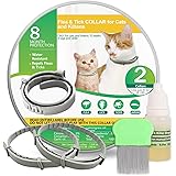 Flea and Tick Collar for Cats & Kittens, 8 Months of Flea and Tick Protection, 2 Collars, Made with Premium Plant Based Essen
