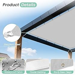 SunnyRoyal 16'x22' Waterproof Sun Shade Sail