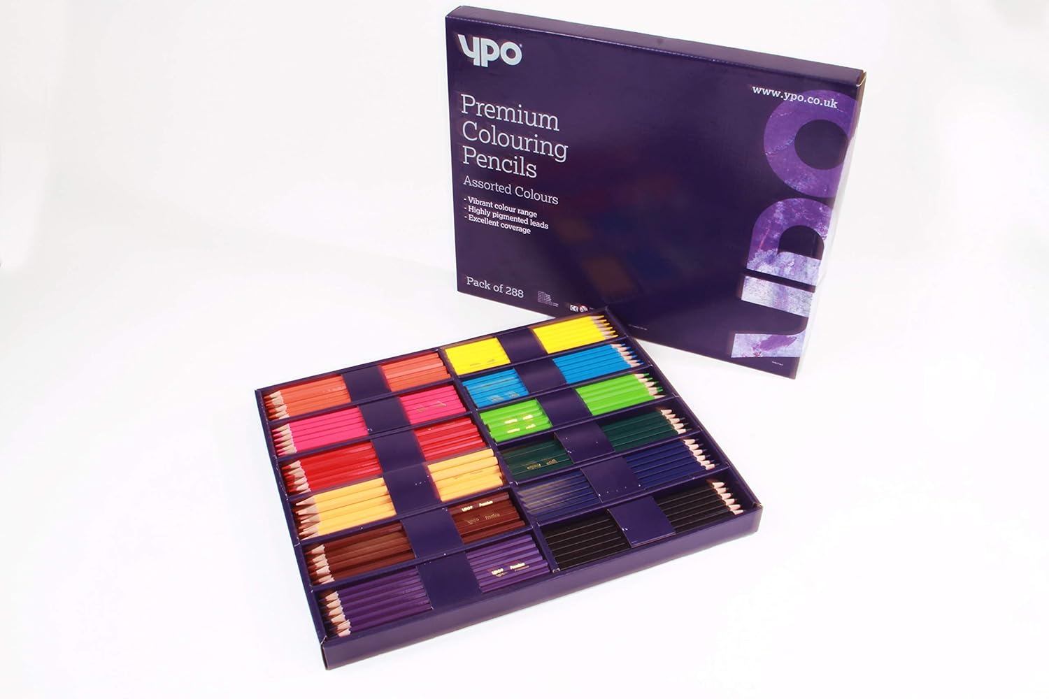 YPO Premium Colouring Pencils, 12 Assorted Colours Pack of 288 Amazon.co.uk