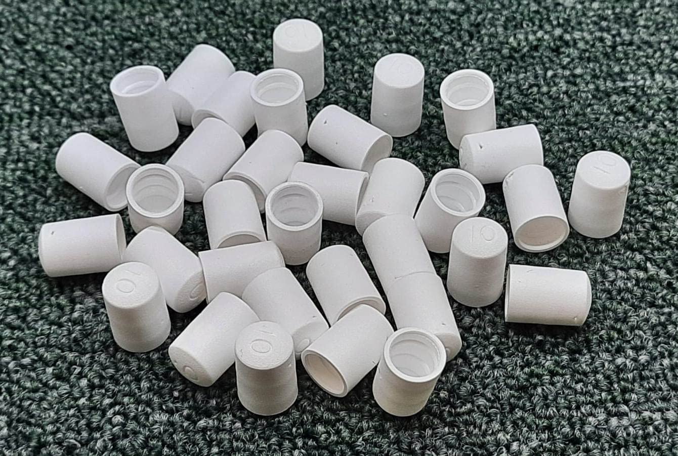 TERF® High Quality Screws Thread Stud End Protective Cap Cover White M10 (10mm) X 17mm Screw Thread Stud Pipe Bolt End Protector PVC Safety Cap Cover - Pack of 10