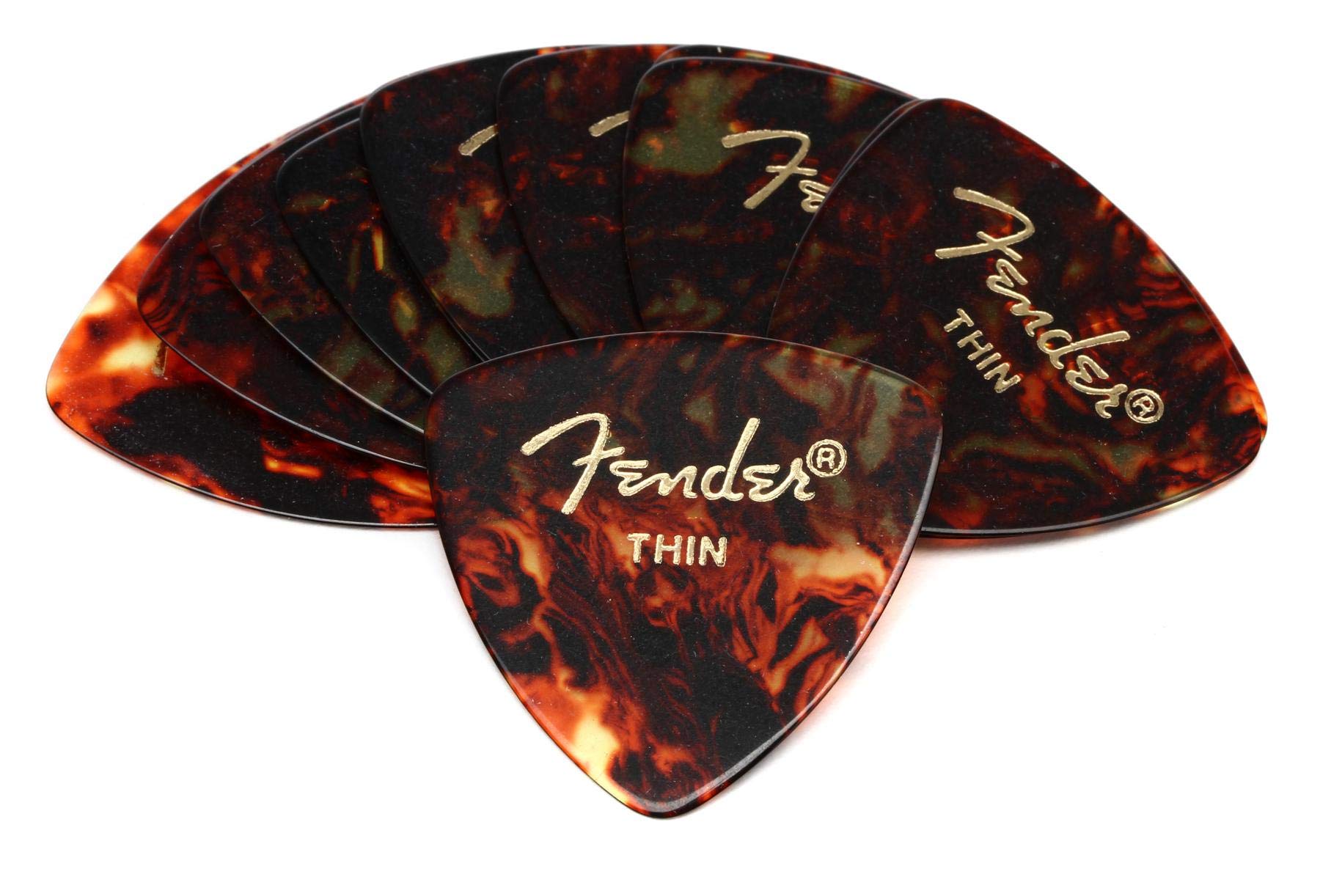 Fender 098-0346-700-346 SHAPE PICKS, 12 Count, Shell, Thin — image 1