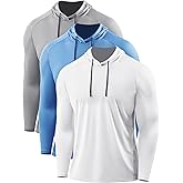 CADMUS Men's Workout Long Sleeve Fishing Shirts UPF 50+ Sun Protection Dry Fit Hoodies