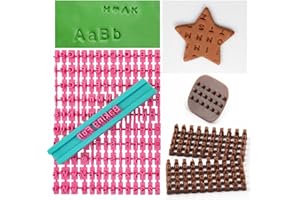 PTFJZ Letter Stamps for Clay - Polymer Clay Tools for letter stamps Can also be used as Cookie Stamps Clay Letter Stamps (2PCS)