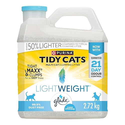 Tidy Cats Glade Clear Springs Cat Litter, LightWeight Multi-Cat - 2.72 kg Jug