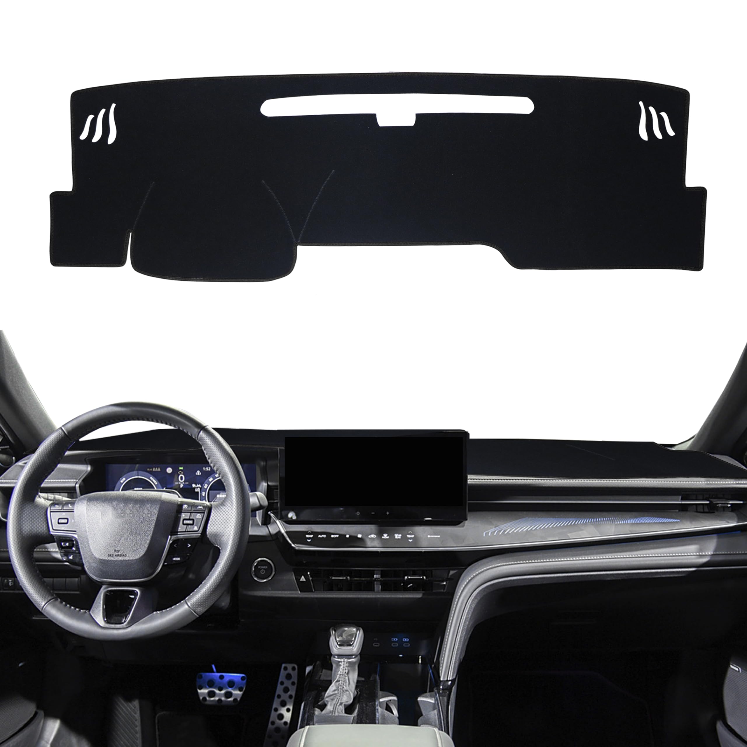 Photo 1 of SENSHINE Dashboard Cover for 2025 2026 Toyota Camry Accessories Dash Cover Mat No Glare Sunshade UV Rays Carpet Protector Pad Without HUD, Black Trim