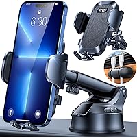 2025 Upgraded Pro Version Phone Holder for Car [Patent & Safety Certs] (Bumpy Roads Friendly) Universal Long Arm Military-Gra
