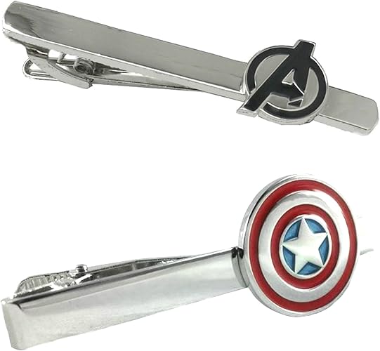 Amazon Co Jp Marvel Comics アベンジャーズ キャプテンアメリカ Tiebarタイ留め金セットの2ギフトセットウェディングスーパーヒーローロゴノベルティジュエリーシリーズw ギフトボックス ジュエリー