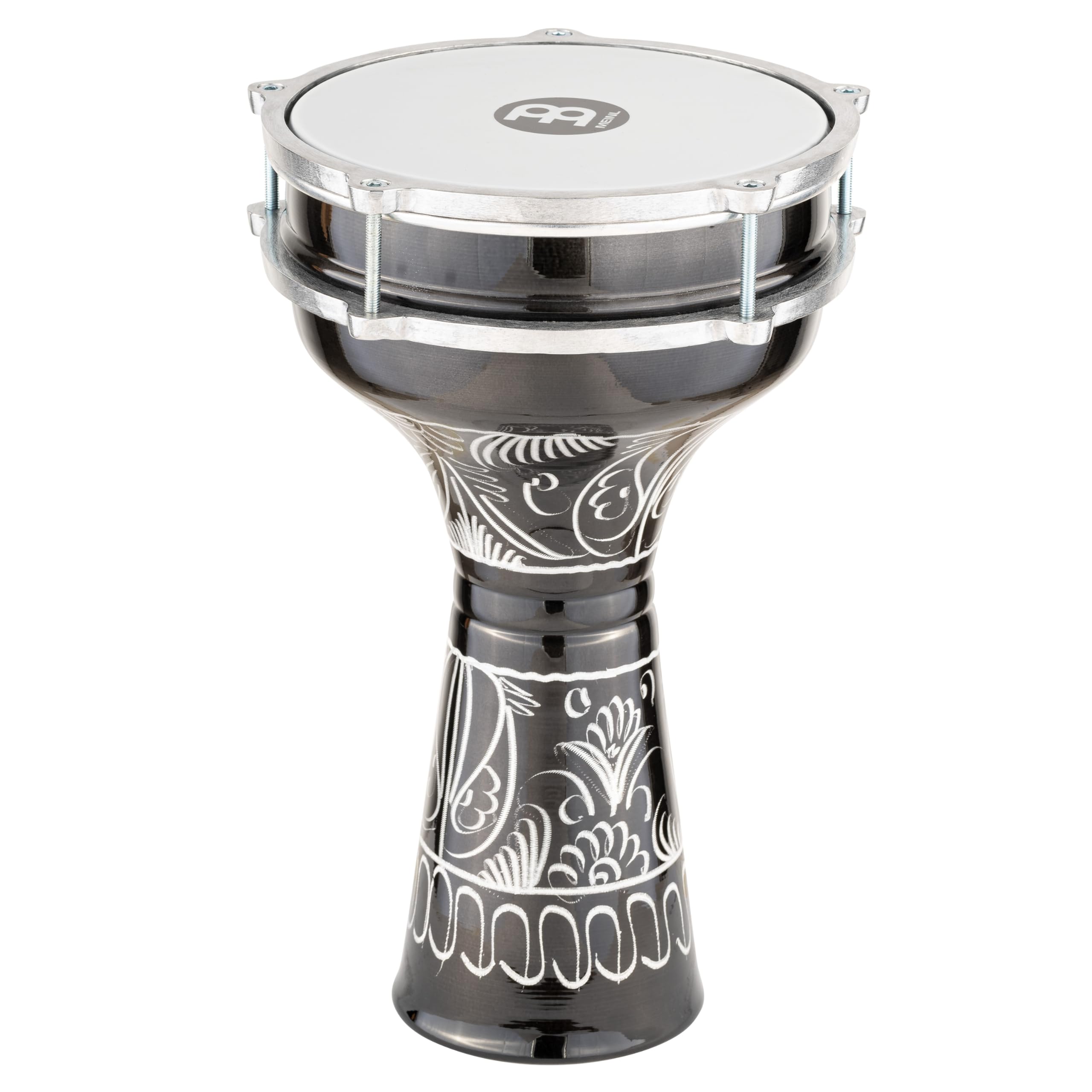 Meinl Percussion Aluminum Series Darbuka - Very Large Handdrum - With Synthetic Head - Diameter 8 Inches - Aluminum, Multicoloured (HE-124)