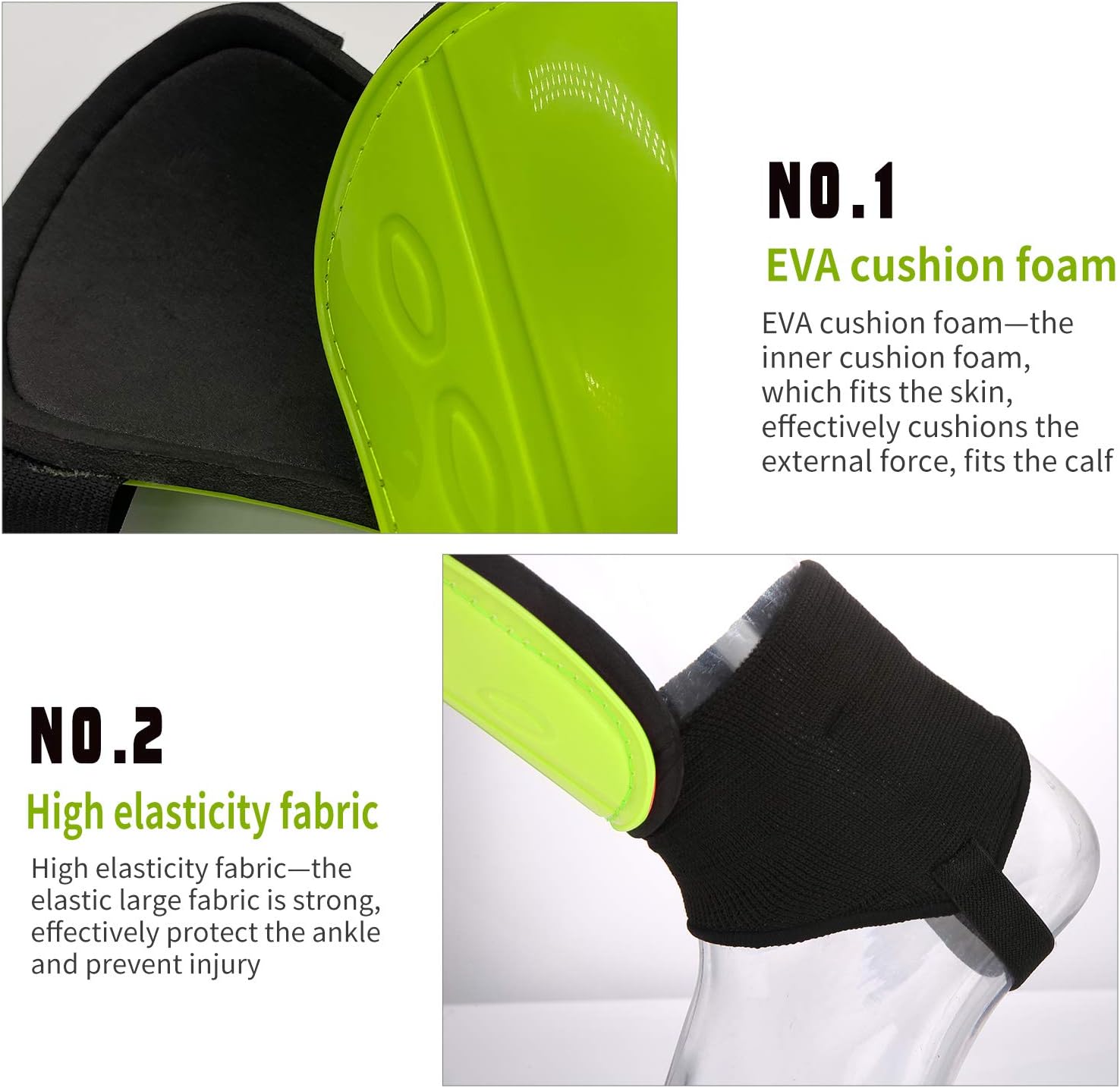 Antoyo Soccer Shin Guards, Slip and Slide Protective Soccer Gear for Toddler and Adults, Padded Shin Protection Equipment with Ankle Support and Adjustable Straps for Comprehensive Protection : Sports & Outdoors