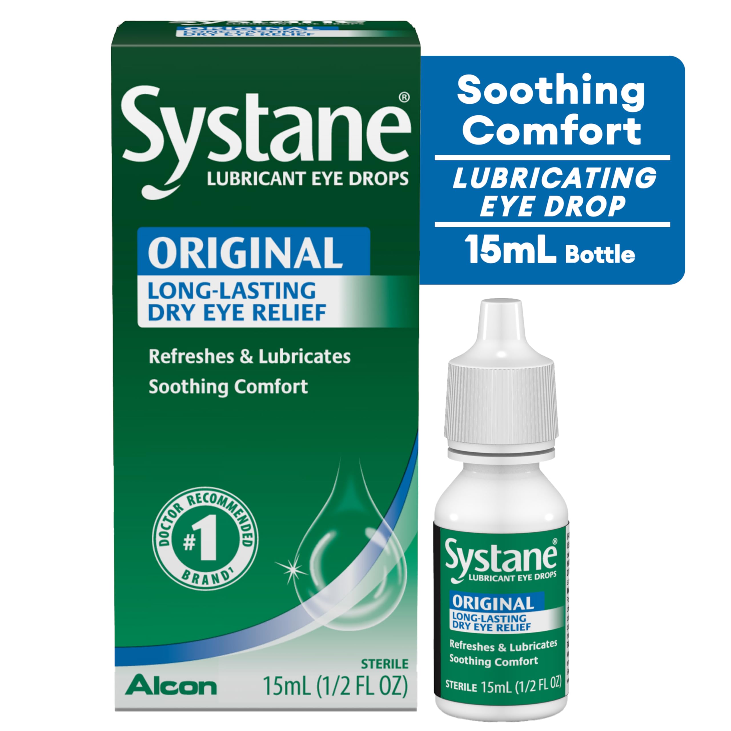 Systane Long Lasting Lubricant Eye Drops, 0.5 Fl Oz (Pack of 1)